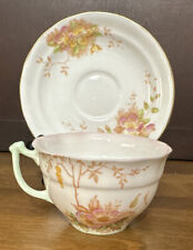 Old Royal Sampson Smith, Tea Cup & Saucer, Floral Multicolor Made In England picture