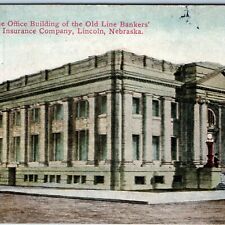 c1910s Lincoln, Nebraska Life Insurance Classical Building Old Line Bankers A72 picture