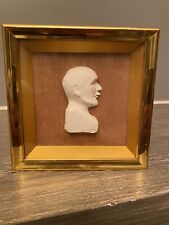 Vintage Framed Mounted Wax Miniature Bust Of Hippocrates Wall Art picture