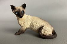 Stone Critters SIAMESE CAT  KITTEN Glass Eyes Figurine United Design USA picture
