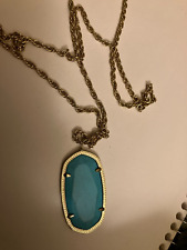 vintage estate faux turquoise chain  necklace picture