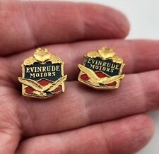 Lot of 2 Evinrude Outboard Motor Co. Employee Pin Advertising Enamel Lapel  picture