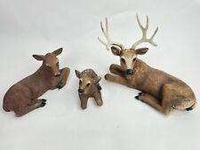 Vintage Homco Deer Family 1984 Buck 1985 Doe 1986 Fawn Nice Set For Age Hunter picture