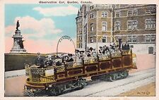 Quebec Canada Trolley Sightseeing Car Railroad Downtown 1920s Vtg Postcard A28 picture