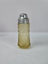 Vintage Federal Glass Patrician Amber Yellow Single Salt Or Pepper Shaker MCM picture
