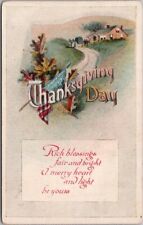 1910s THANKSGIVING DAY Embossed Postcard 