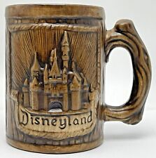 Vintage Walt Disney Productions Disneyland Souvenir Ceramic Faux Wood Mug WDP picture