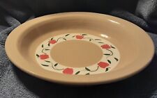Vintage MILL CREEK STONEWARE Apple Painted Pie Plate 10.5” Dia X 1.5” Tall picture