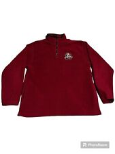 M Vintage Disney Mickey Mouse Red Maroon zip Sweater World Embroidered Y2k 90s picture