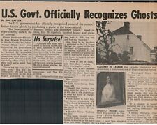 1970's  “U.S. Government Officially Recognizes Ghosts” National Enquirer article picture