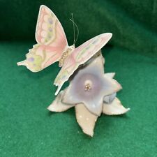 Lenox SUMMER RESPITE Butterfly & Porcelain Flower Minor Damage S21 picture