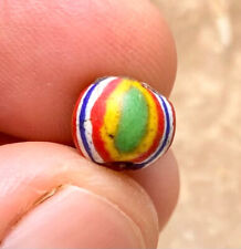 ANTIQUE AFRICAN RARE EYED ROUND SHAPE KIFFA BEAD MAURITANIA POWDER GLASS A-29 picture