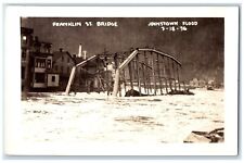 1936 Franklin St. Bridge Flood Disaster Johnstown PA RPPC Photo Postcard picture
