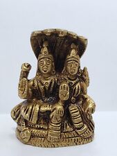 Brass 2.5 inche Lord Laxmi vishnu/Narayan  Statue Hindu God Usa Seller Fast Ship picture
