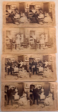 1899 Underwood & Underwood Stereoview Set- 4 A Happy Home Mother-in-Law Dispute picture