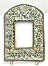Antique Micro Mosaic Floral Picture Frame Italy picture