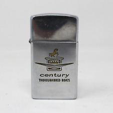 1959 Vintage Zippo Slim Lighter - Century Thoroughbred Boats Good Condition picture