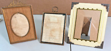 LOT OF 3 DIFFERENT OLD ANTIQUE VINTAGE OLD PHOTO FRAMES ONE IS DECO picture