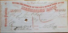 FERNANDO WOOD 1855 Autograph/Signed Check - New York City, NY Mayor/Congressman picture