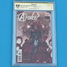 A-Force #1 ⭐ CBCS 9.8 SIGNED ⭐ 1:50 Hughes VARIANT 1st Singularity Marvel 2015 picture