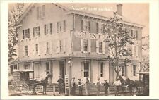 RPPC Souderton Pennsylvania County Line Hotel Horse Wagons 1920s era picture