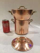 Very Rare Matfer France Copper / Brass Handles Vegetable Steamer Pot picture