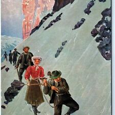 c1910s Mountaineering Mountain Climbing Alpinism Art Marke Egemes #17 PC A153 picture