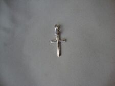 VINTAGE TINY CROSS STERLING SILVER STAMPED 925 CHARM/PENDANT picture