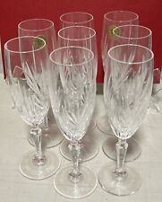 8 Princess House Royal Highlights Crystal Champagne Glasses 8