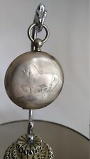 1800s Vintage pocket watch Porcelain Dial Watch Horse Figure Watch 19th century picture
