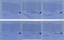 6 Documents signed by Sidney Dillon, Russell Sage, Sam Sloan, Chauncey Depew and picture