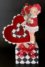 Valentine Assemblage Table Top Decor MacKenzie Childs Inspired Checked Hearts picture