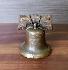 Vintage Small Brass Liberty Bell Hand Bell Service Bell 2.5