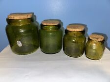 Vintage Pilgrim Glass Corked Jar Set picture