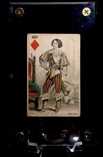 c1850 Hand Colored Antique Playing Cards Historic Engraved King Court Single picture