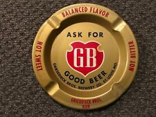 GOOD BEER GB Metal Ashtray Griesedieck Bros Brewery Co St. Louis MO Vintage  picture
