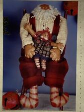 VTG Mr. Jolly Santa Primitive Doll Pattern Reets Rags to Stitches 18