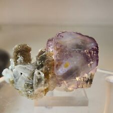 Fine Gem Ice Stepped Cubic Fluorite and Quartz Crystals Yaogangxian China 5.6cm  picture