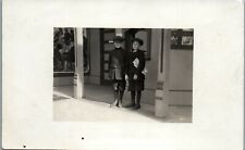 Early 1900s RPPC Postcard Young Boys Newsboy Caps Overcoats Well Dressed picture