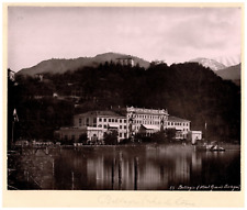 Italy, Bellagio, Lake Como Lombardy, Hotel Great Brittany Vintage print,  picture