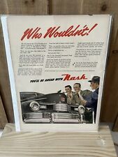 Vintage Magazine Print Ads Nash- Kelvinator Carded & Sleeved 1940’s picture