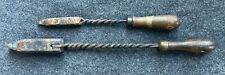Copper Head Soldering Iron w Wood Handle – 18” + 12.5” - Large – Vintage (2) picture
