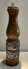 Vintage InternationalSilver Decorator Stainless Pepper Mill- 10”H- Japan picture