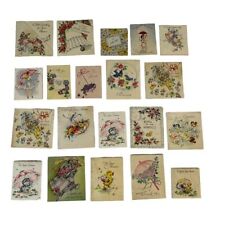 20 vintage mini wedding shower paper greeting cards ephemera Hallmark Rust craft picture