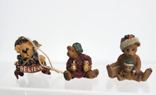 3 BOYDS BEARS CHRISTMAS SMALL FIGURINES 2 INCH picture