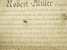 1812 antique VELLUM DEED chester county PA brandywine township WINDLE MILLER  picture