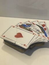 (read Info) Genuine  Limoges Deck Of Cards Box  (Sold As Is) picture