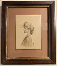 Vintage A. G. Learned Beautiful Woman 3D - Tinted Dimensional Print - Framed picture