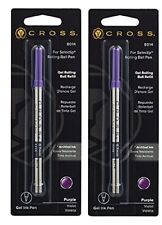 2 - Genuine Cross Selectip Rollerball Pen Refills - PURPLE - New In Sealed Packs picture