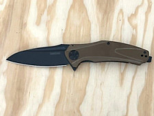 KERSHAW - Natrix XL Pocket knife 7008 Drop Point BROWN - Great Condition picture